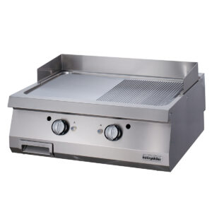 Zgare Profesionale me Gaz Pjaster e 1/2 Vijezuar + 1/2 Shesh Chrome (Termostatike): M80 900 Serie
