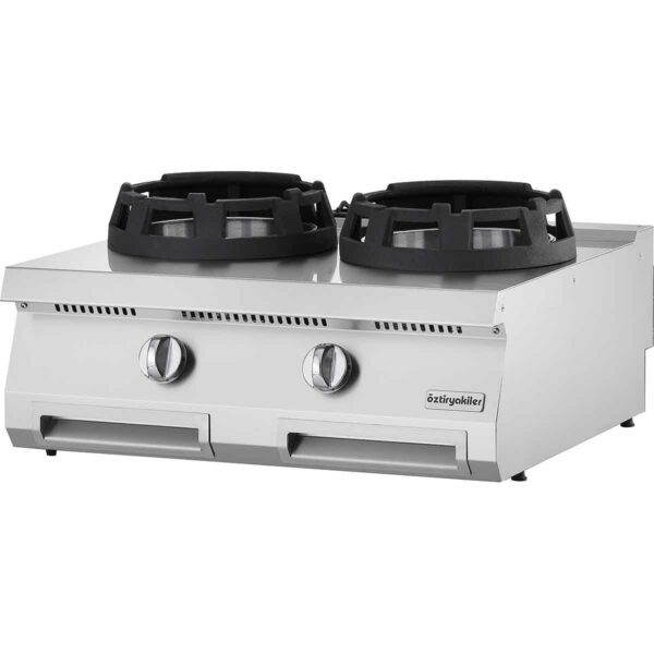 Wok Gaz me dy vatra. M80 700 Serie