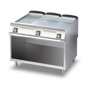 Zgare Profesionale Elektrike Pjaster e 1/3 Vijezuar + 2/3 Shesh Chrome (Termostatike): M120 Diamante 90
