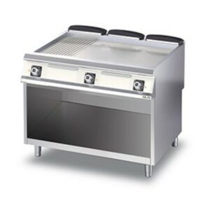 Zgare Profesionale Elektrike Pjaster e 1/3 Vijezuar + 2/3 Shesh AISI 430 (Termostatike): M120 Diamante 90