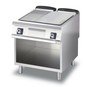 Zgare Profesionale Elektrike Pjaster e 1/3 Vijezuar + 2/3 Shesh AISI 430 (Termostatike): M80 Diamante 90