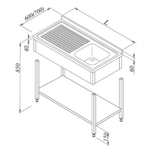 Lavaman INOX me 1 vaske + SheshPushim