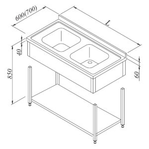 Lavaman INOX me 2 vaska
