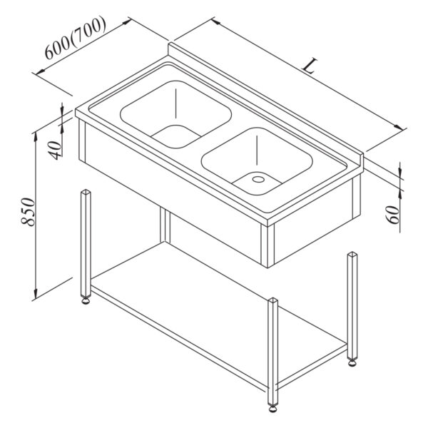 Lavaman INOX me 2 vaska
