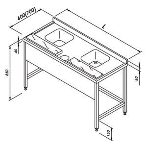 Lavaman INOX per perpunimin dhe Pastrimin e Peshkut